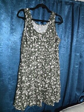 Maurices Olive Green Floral Mini Dress